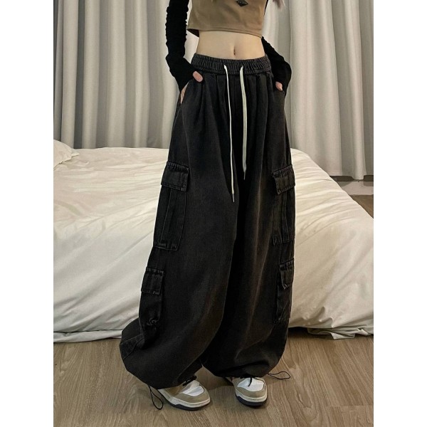 Jeans Tooling Loose Wide Leg Pants Women