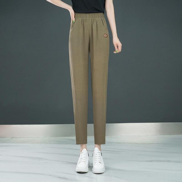 Women's Slim All-matching Straight Thin Cropped Pants