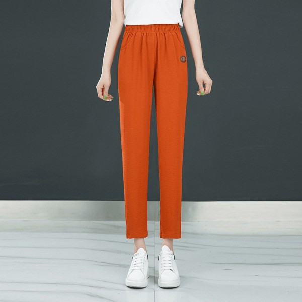 Women's Slim All-matching Straight Thin Cropped Pants