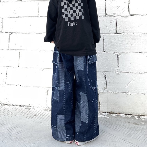 Vintage Jeans Wide Leg Pants Loose Town Type Pants For Women