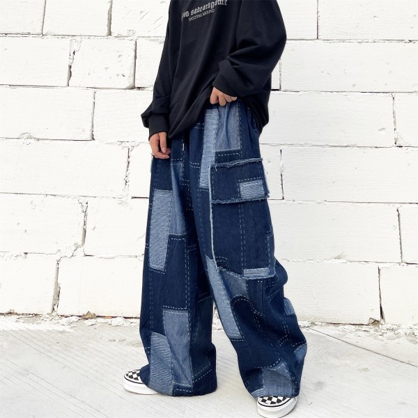 Vintage Jeans Wide Leg Pants Loose Town Type Pants For Women