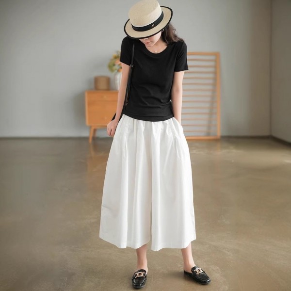 Versatile Casual Pants Loose-fitting Capri Pants For Women