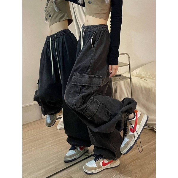 Jeans Tooling Loose Wide Leg Pants Women